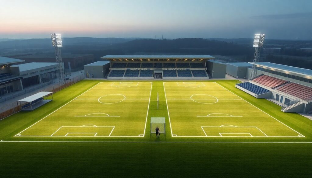 Организация тренировочной базы рядом со стадионом - иллюстрация