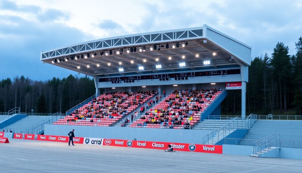 Модульное строительство трибун и их обслуживание - иллюстрация