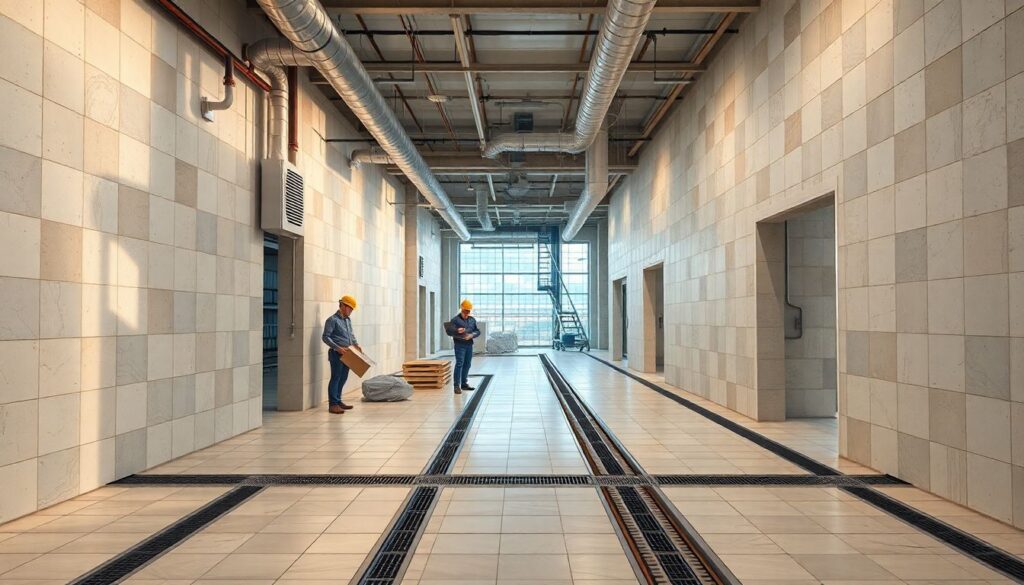 Дизайн и функциональность раздевалок на аренах - иллюстрация