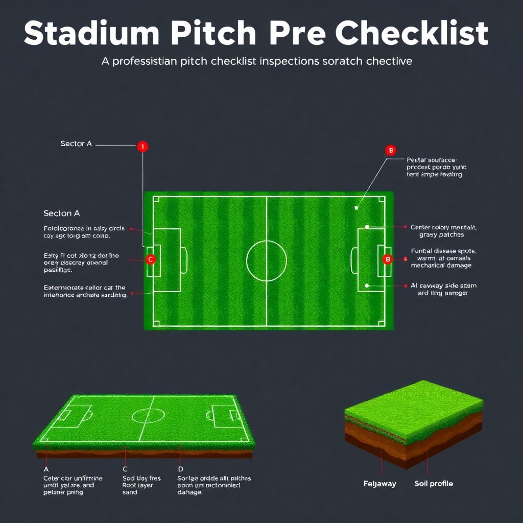 Проверка качества газона перед матчем: чек-лист для руководителей арен