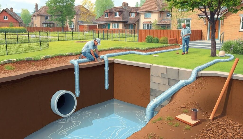 Системы дренажа газона: как избежать подтопления поля - иллюстрация