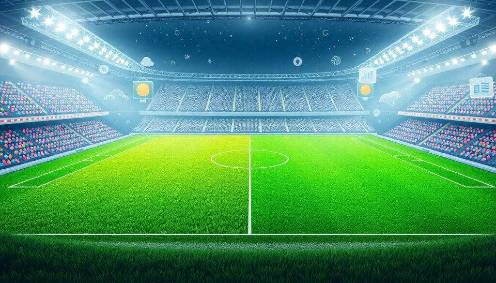 Сравнение газонов: натуральный против искусственного покрытия на аренах - иллюстрация