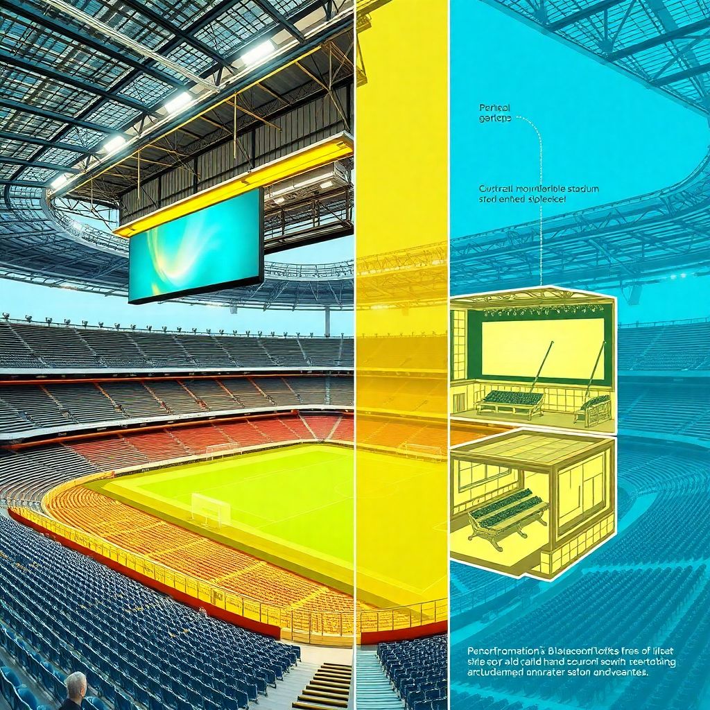 Инженерные решения крепления экранов на стадионах: особенности проектирования