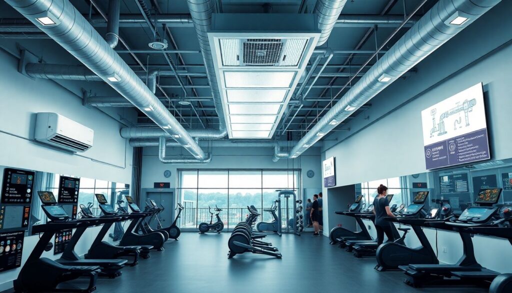 Системы кондиционирования и вентиляции в тренировочных зонах - иллюстрация