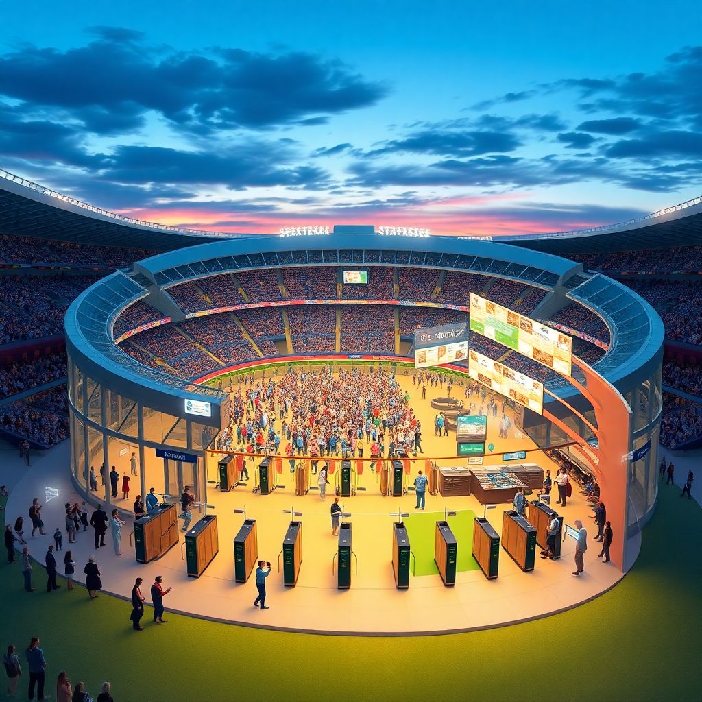 Электронная инфраструктура стадиона и управление доступом для безопасности и удобства
