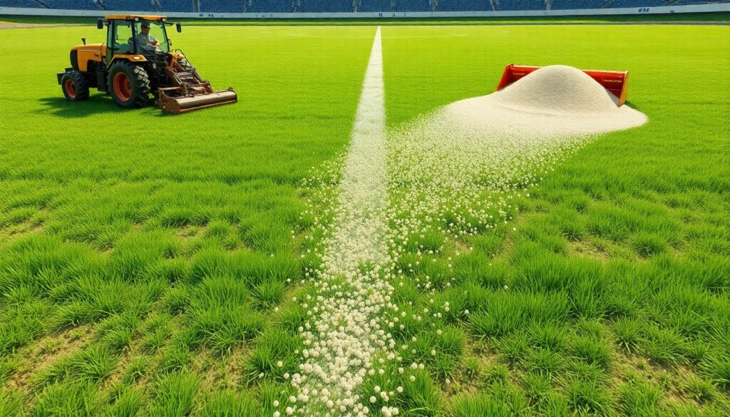 Реальные кейсы обновления газона после матчей суперсерий - иллюстрация