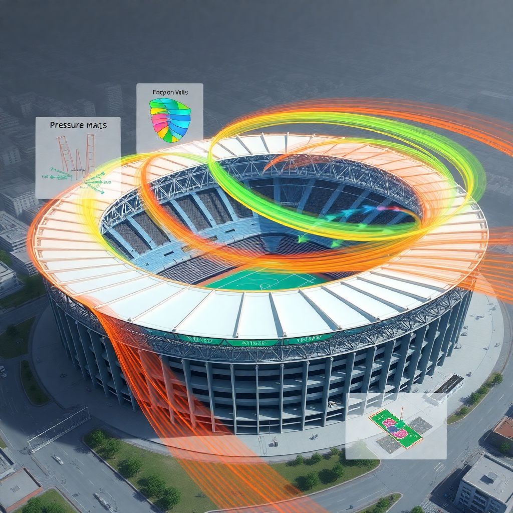 Управление ветровыми нагрузками на крыши стадионов: современные инженерные решения