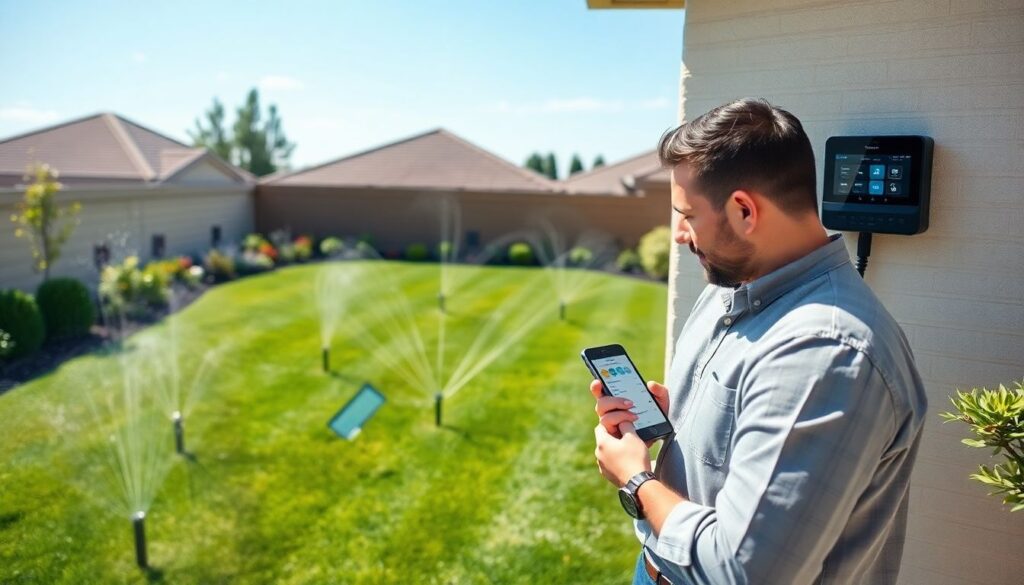 Системы автоматического полива урожайности на газонах - иллюстрация