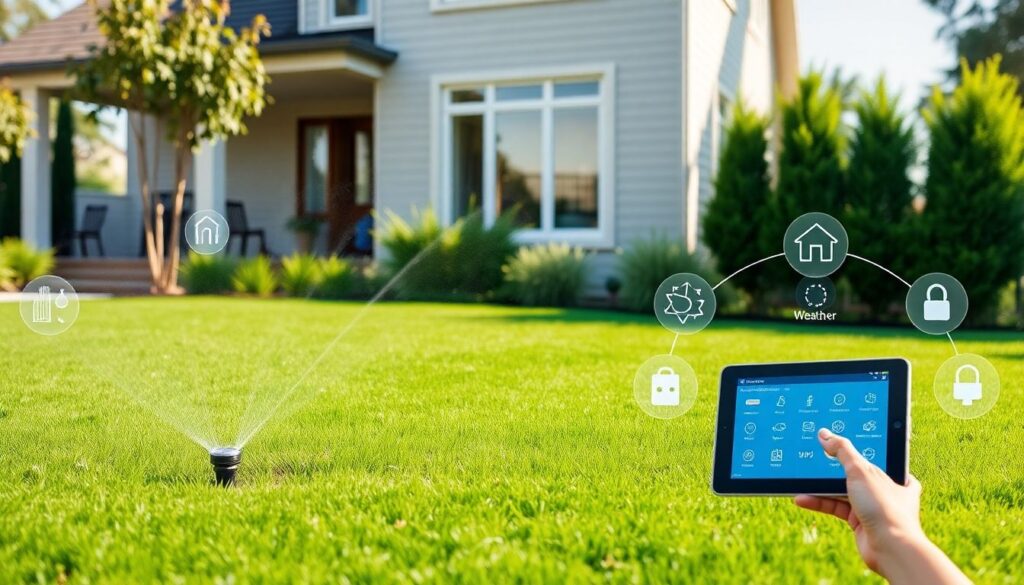 Системы автоматического полива урожайности на газонах - иллюстрация